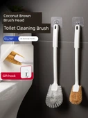 Hindistan Cevizi Kahverengi Fırça Başlıklı Klozet Fırçası - 6.5cm - 3 Adet - 3 Kancalı - 2