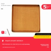 Yüksek Isıya Dayanıklı Fırın Matı - Çift Taraflı Düz/Kesik 36x36 cm - 5 Adet - 1