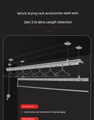 Çamaşır Kurutma Teli - 304 Çelik Tel 7.5 m * 2 (Çift Askı) - 5