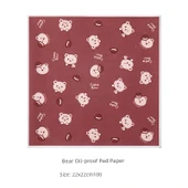 Yağ Emici Gıda Kağıdı - 22x22cm Ayı Desenli - 100 Adet - 1