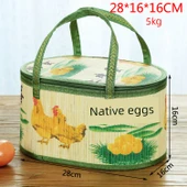Bambu Dokuma Saklama Sepeti Yumurta Sepeti - 30x20x21cm - 7