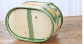 Bambu Dokuma Saklama Sepeti Yumurta Sepeti - 30x20x21cm - 10