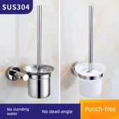 304 Paslanmaz Çelik Tuvalet Fırçası Seti - 2 Fırça Başlıklı + 1 Paslanmaz Çelik Fırça Saplı thumbnail 2