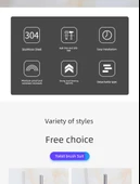 304 Paslanmaz Çelik Tuvalet Fırçası Seti - 2 Fırça Başlıklı + 1 Paslanmaz Çelik Fırça Saplı thumbnail 8