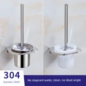 304 Paslanmaz Çelik Tuvalet Fırçası Seti - 2 Fırça Başlıklı + 1 Paslanmaz Çelik Fırça Saplı thumbnail 5