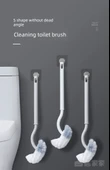 Uzun Saplı Duvara Monte Kancalı Tuvalet Fırçası - Mavi (2 Adet) thumbnail 7