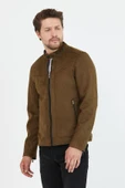 Mero Life Erkek Haki Dar Kesim Süet Ceket - 2