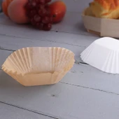 Beyaz Fırın Kağıdı Kabı 95x85x40mm (100 Adet) - 4