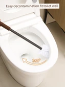 Duvara Monte Tuvalet Fırçası Seti - Kuzey Amerika Cevizi, 35.5cm Saplı - 3