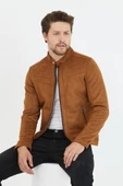 Mero Life Erkek Taba Mevsimlik Dar Kesim Süet Ceket & Mont - 1