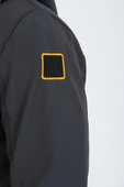 Mero Life Erkek Gri Kapüşonlu Su Ve Rüzgar Geçirmez Softshell Mont - 7