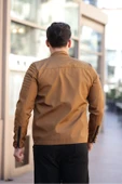 Mero Life Erkek Taba Su ve Rüzgar Geçirmez Slim Fit Astarlı Mevsimlik Mont - 4
