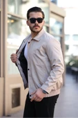 Mero Life Erkek Taş Su ve Rüzgar Geçirmez Oversize Rahat Kesim Bel Lastikli Astarlı Mevsimlik Mont - 1
