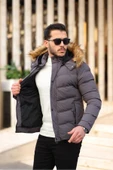 Mero Life Erkek Kapüşonlu Su Ve Rüzgar Geçirmez Şişme Mont Kaban - 1