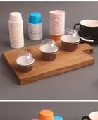 Yüksek Isıya Dayanıklı Muffin Kağıdı - Beyaz (Desenli 60 adet) - 12