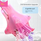 Katlanır Mop - Pembe - 5 Yedek Başlıklı (Toplam 6) - 3