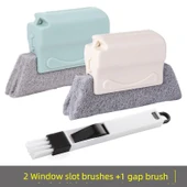 Pencere Kanalı Temizleme Fırçası - 2 Adet Kanal Fırçası + 1 Adet Aralık Fırçası thumbnail 1