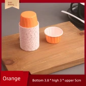 Yüksek Isıya Dayanıklı Muffin Kağıdı - Küçük Boy Turuncu 100 adet thumbnail 1