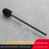 WC Fırçası Seti - Siyah Alüminyum 45cm +1 Siyah Başlık thumbnail 1