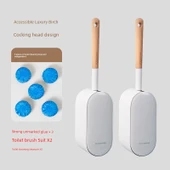 Deliksiz Lüks Kayın Klozet Fırçası (2 Adet) + 5 Klozet Temizleyici thumbnail 1