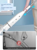 Gizli Hazneli Mop - 34cm - 5 Adet Anında Emişli Pamuk Başlıklı ve Duvar Askı Aparatlı - 5