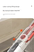 Mini Taşınabilir Sünger Paspas - ABS Elektrokaplama El Temassız Mini Paspas (2 Pamuk Başlık) - 9