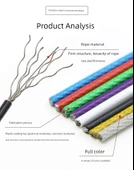 Mor Plastik Kaplı Çelik Halat Çamaşır İpi 2mm 10m - 7