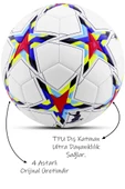 Uefa Şampiyonlar Ligi Futbol Topu 4 Astarlı No:5 480 Gr + Pompa Hediyeli X500 - 3