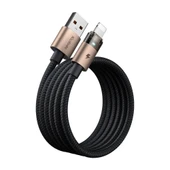 Mcdodo CA-6911 3A Işıklı Usb iPhone Şarj Data Kablosu 1.2m Siyah - 3