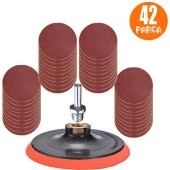 42 PARÇA Cırt Zımpara Seti + Matkap Aparatı 115 mm - 1