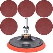 7 PARÇA Cırt Zımpara Seti + Matkap Aparatı 115 mm - 1