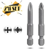 İzeltaş 2Li Yıldız Bits Uç Ph2 Pz2 Matkap Ucu Seti 50 Mm - 1