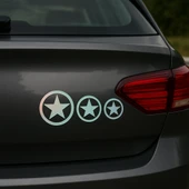 3'lü Yıldız Oto Sticker Hologramlı 20x8cm - 2