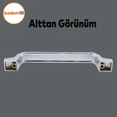 Mobilya Mutfak Dolabı Çekmece Dolap Kulpu Düz Metal Kulpları Kulbu Kulpu (128 MM-12.8 CM) Krom - 4