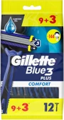 Gillette Blue3 Comfort Kullan At Erkek Tıraş Bıçağı 9+3 Adet - Diş Beyazlatıcı Köpük Hediye - 1