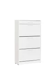 Flat Duo 3 Katlı Çekmeceli Ayakkabılık-mat Lake Beyaz 75x128x29 Cm (gxyxd) - 1