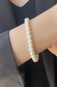 7,5 mm Sıralı Doğal İnci Bileklik - 4