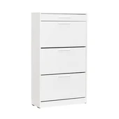 Flat Duo 3 Katlı Çekmeceli Ayakkabılık-mat Lake Beyaz 75x128x29 Cm (gxyxd) - 9