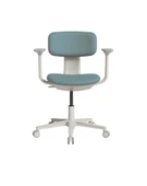 Tesla Comfort Çalışma Koltuğu Mavi - Yeşil Kumaş 61x74-86x60 cm - 5