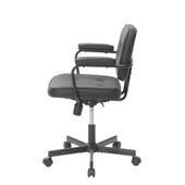 Button Çalışma Sandalyesi S.Deri - Siyah 62x77-87x60 cm thumbnail 2