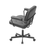 Button Çalışma Sandalyesi S.Deri - Siyah 62x77-87x60 cm thumbnail 11