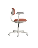Tesla Comfort Çalışma Koltuğu - Koyu Turuncu Kumaş 61x74-86x60 cm - 4