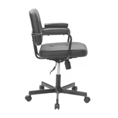 Button Çalışma Sandalyesi S.Deri - Siyah 62x77-87x60 cm thumbnail 8