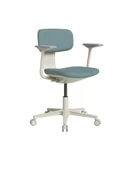 Tesla Comfort Çalışma Koltuğu Mavi - Yeşil Kumaş 61x74-86x60 cm - 1