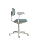 Tesla Comfort Çalışma Koltuğu Mavi - Yeşil Kumaş 61x74-86x60 cm - 2