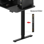Adore Gaming Elevator-X Yükseklik Ayarlı Oyuncu Masası - Siyah 160x72-117x75 cm - 9