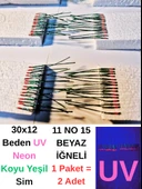 Eagenset Çapari, İstavrit Çaparisi, 30x12 Beden, Ultraviyole Uv Neon Seçenekli 11 No Beyaz İğne, 15 İğneli 2li Paket thumbnail 4