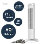 KUMTEL KTF-258W KULE TİPİ VANTİLATÖR - BEYAZ - 2