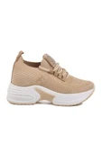 Ayakmod Bej Triko Kalın Taban Kadın Sneaker Lady 5002 Z - 1