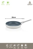 Sera Nova Yanmaz Yapışmaz Seramik Tava 26 cm – Beyaz - 5